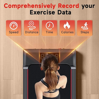 Walking Pad Treadmill with Incline and Handle Bar, 7.5MPH Under Desk Treadmill for Home Office, 360 Lbs Capacity Portable Treadmills with Remote Control, Led Display