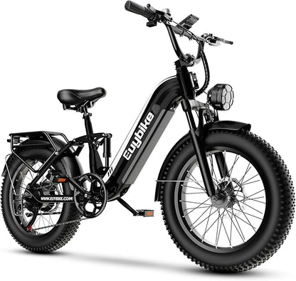1500W Electric Bike for Adults,48V 20/60Ah Removable Battery Max Range 80Miles & 30MPH Electric Bicycle,20''×4" Fat Tire Ebike,Adult Electric Bicycles for Commute Beach Snow,E-Bike UL Certified