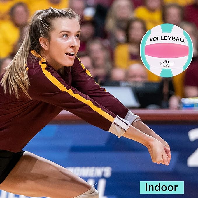 EVZOM Super Soft Volleyball Beach Volleyball Official Size 5 for Outdoor/Indoor/Pool/Gym/Training Premium Volleyballs Equipment Durability Stability Sports Ball