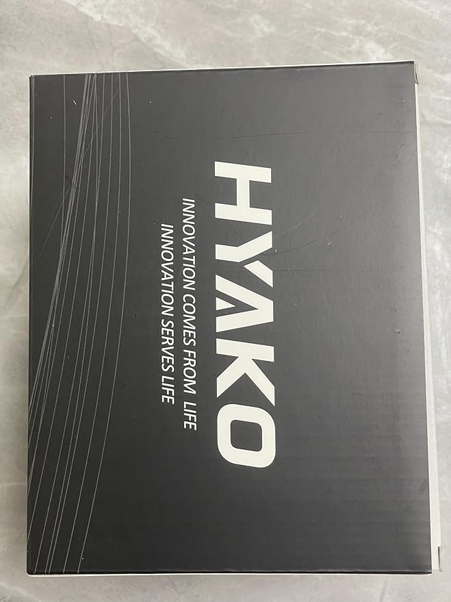 HYAKO F1 4-Heads Handheld Electric Deep Tissue Body Massager – Portable Orbital Professional Muscle Massager Tool for Easing Shoulder and Back Tension and Chiropractic Tool for Myofascial Release