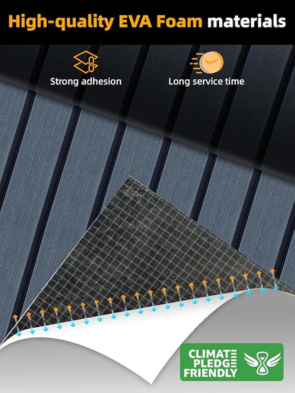 FOCEAN Boat Flooring EVA Foam Boat Decking Faux Teak Marine Flooring Boat Mat Boat Carpet Sheet for Motorboat RV Yacht Kayak Surfboard, 94.5"x 47.2"/35.4"/23.6"/15.7"