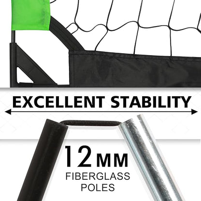 Kids Soccer Goal for Backyard, 6x4 9x5 FT Portable Soccer Nets Pop Up with Ball, Agility Ladder, Cones, Target & Carry Bag for Toddler Youth Outdoor Indoor Training Practice Sports Games Play