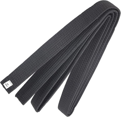 110 Inch Black Karate Belt, 280cm Taekwondo Solid Rank Martial Arts Belts Universal Fit for Judo/Karate/Taekwondo
