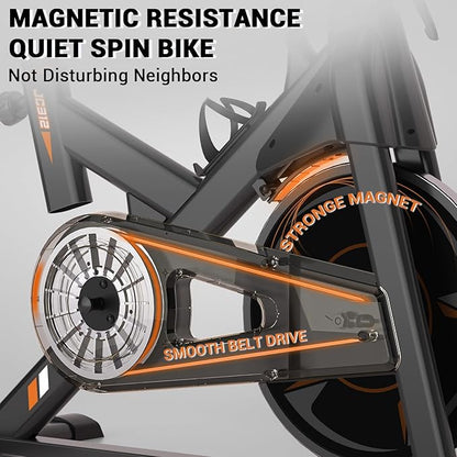 Exercise Bike, WENOKER Stationary Bike for Home, Indoor Bike with Silent Belt Drive, Heavy Flywheel, Multi-grips Handlebar and Upgraded Digital Display