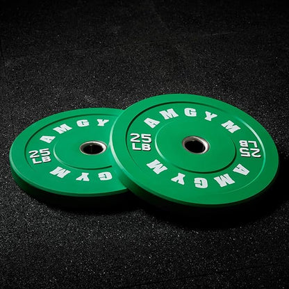 2 Inch Bumper Plates，10-500lbs，Barbell Rubber Olympic Weight Plates Set for Home Gym, Strength Training & Weight Lifting, Multiple Options Colors