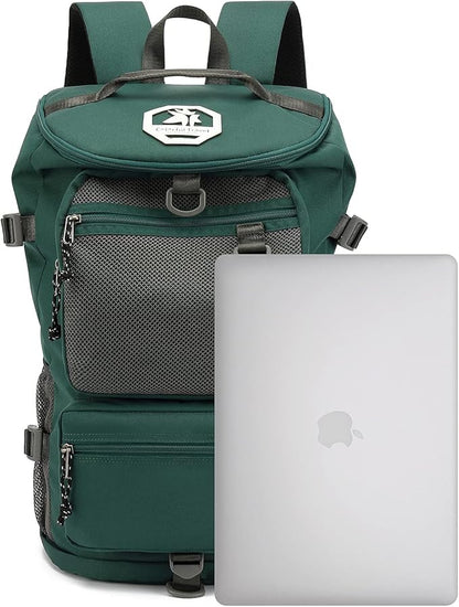 Kalesi Gym Duffle Bag Backpack 4-Way Waterproof with Shoes Compartment for travel Sport Hiking laptop (Green)