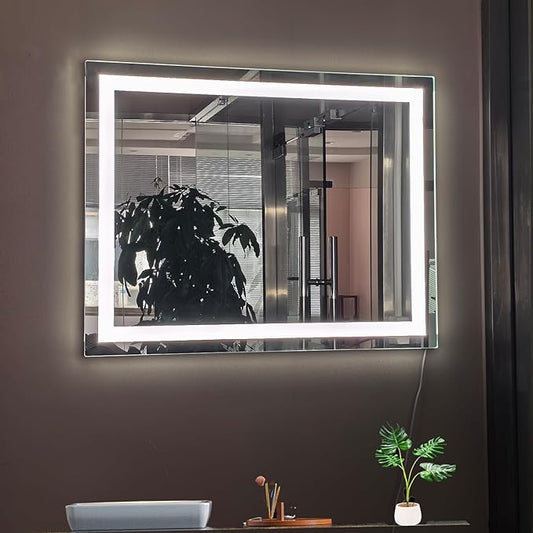 LED Bathroom Mirror with Lights for Wall Mirror 32x24In Vanity