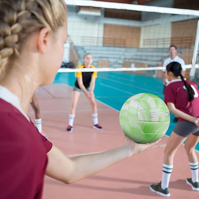 EVZOM Super Soft Volleyball Beach Volleyball Official Size 5 for Outdoor/Indoor/Pool/Gym/Training Premium Volleyballs Equipment Durability Stability Sports Ball