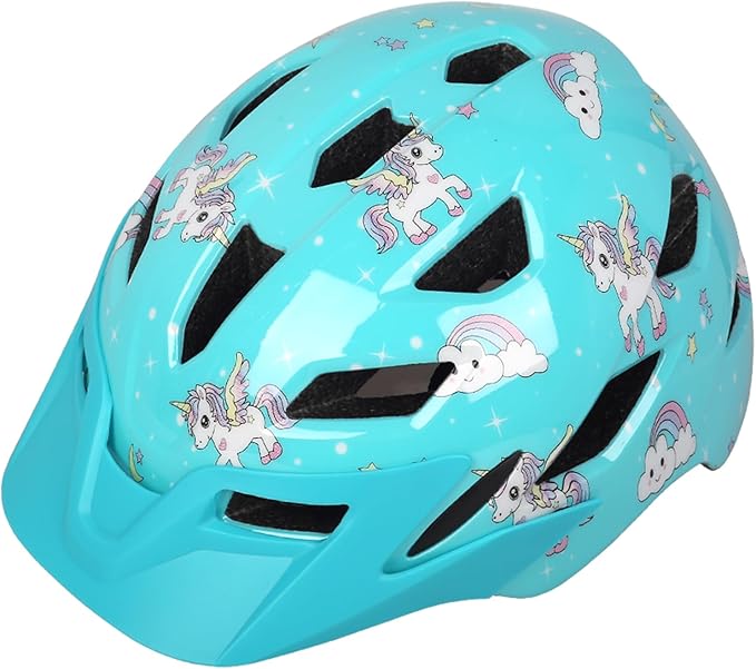 Kids Bike Helmet,Bavilk Kids Boys Girls Bike Helmets with LED Light Detachable Visor Children Youth Teen Multi-Sport for Skating Cycling Scooter Skateboard Adjustable & Lightweight 19.7"-22.4"