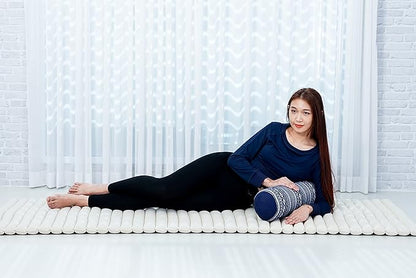 Leewadee Small Yoga Bolster – Shape-Retaining Cervical Neck Roll, Tube Pillow for Comfortable Reading, Kapok Filling, 22 x 6 x 6 inches