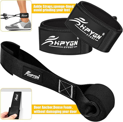 HPYGN Resistance Bands, Heavy Exercise Bands with Handles, Fitness Bands for Working Out, Workout Bands for Men, Weight Bands Set for Muscle Training, Strength, Slim, Yoga, Home Gym Equipment