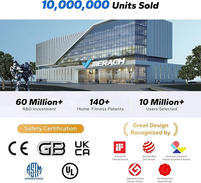 MERACH Recumbent Exercise Bikes for home, Light Commercial High-end Recumbent Bike for Seniors Adults, Magnetic Recumbent Exercise Bike with Smart Bluetooth and Exclusive App, LCD, Heart Rate Handle