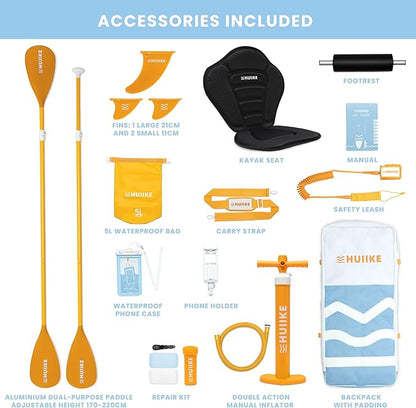 Inflatable Paddle Board for Adults with Accessories Included, Oar, Fins, Pump. Stand Up Paddleboard Great Stability and Resistance. 10’ x 33" x 5.9", Maximum Load 286 lb