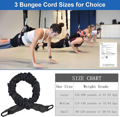 PRIOR FITNESS Bungee Fitness Equipment Set Casual Latex Cord Resistance Bands Dance Rope Exercise at Home Gym Suspension Trainer Professional Training Equipment