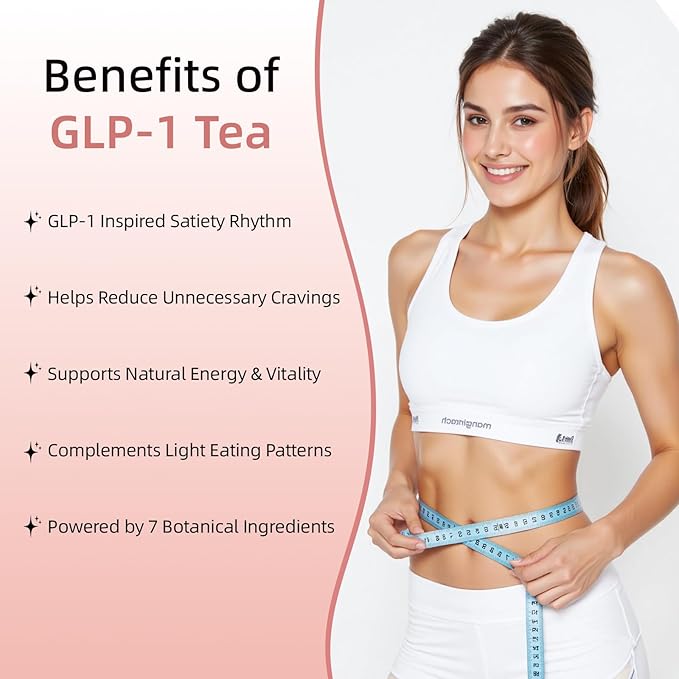 GLP-1 Detox Tea，7 Carefully Selected Plant-Based Ingredients to Complement Balanced Eating Habits,Yerba Mate, Cinnamon, Gardenia & More, No Sugar or Artificial Additives–30Tea Bags (1 Pack)