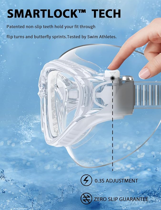 180°Panoramic Swim Goggles Adult, Ultra-Comfort Liquid Silicone Anti-Fog/UV Pool & Outdoor Women Men Youth