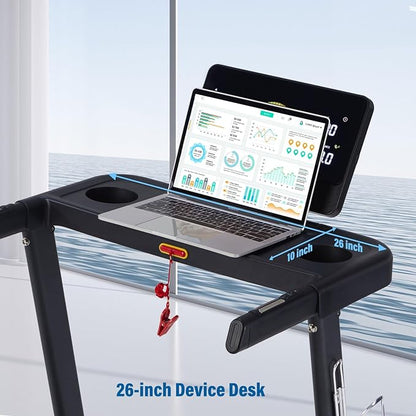 Treadmills for Home, 350 lbs Capacity, 10 MPH, 3.0HP Incline Treadmill with Bluetooth APP, 17 * 46" Belt, Running Threadmills Machine, LCD Display, 36 Programs