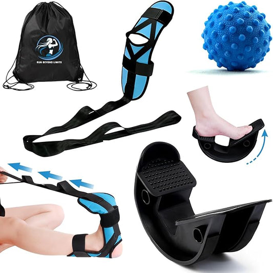 Foot and Calf Stretcher- Foot Rocker,Stretching Strap for Plantar Fasciitis Stretcher