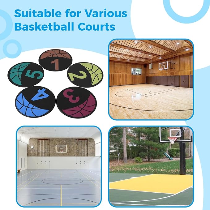 10 PCS Basketball Spot Markers 9 Inches