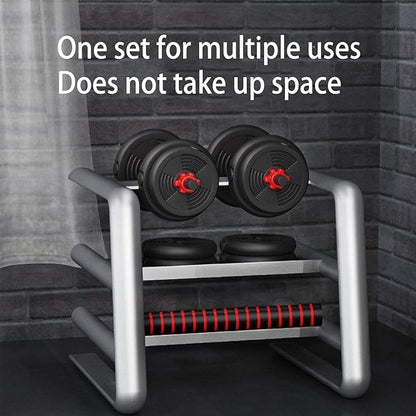 Adjustable Dumbbell Set, 5-44 lbs Free Weight Set with Connector for Barbell, Dumbbells, Push-Up Options, Fitness Exercises for Home Gym Suitable Men/Women
