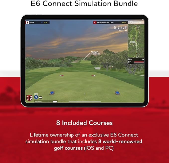 FlightScope Mevo Gen2 Portable Golf Launch Monitor and Simulator with 18 Swing Data Parameters, Front Facing Camera, 8 E6 Simulation Courses with GPS Overview and Shot Tracer | Indoor and Outdoor
