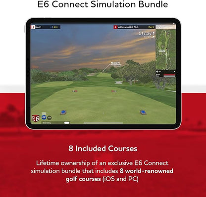 FlightScope Mevo Gen2 Portable Golf Launch Monitor and Simulator with 18 Swing Data Parameters, Front Facing Camera, 8 E6 Simulation Courses with GPS Overview and Shot Tracer | Indoor and Outdoor