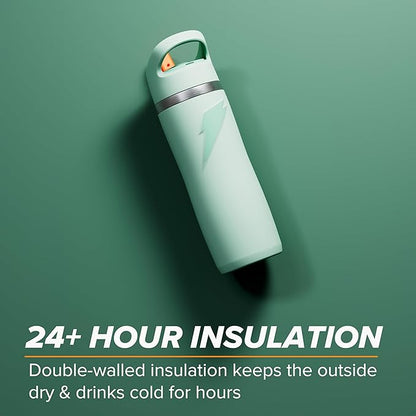 Gatorade 'Overtime' 22oz Stainless Steel Water Bottle, Straw Cap, Sage