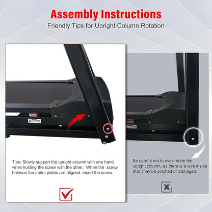 ECHANFIT Heavy Duty Treadmill for Home, 20% Auto Incline Treadmill 400 LB Capacity, 20" Wide Deck, 0.6-12 MPH, LED Display, Bluetooth Speaker, Foldable with App