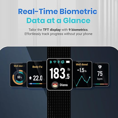 Etekcity Smart Scale for Body Weight Fat, Digital Bathroom Weighing Machine for Accurate BMI Muscle Mass Composition, Home Use Apple Health Compatible Fitness Equipment