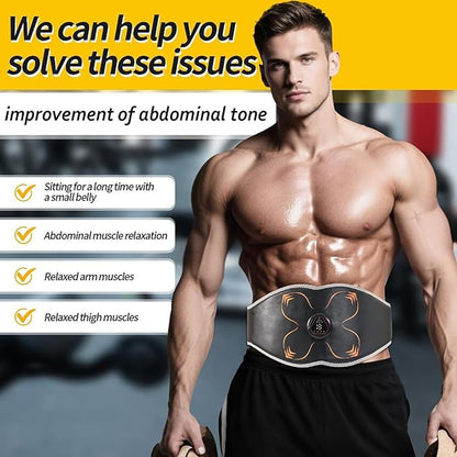 Electronic Muscle Stimulator, Abs Stimulator Muscle Toner for Abdomen/Arm/Leg, Strength Training Equipment for Men and Women