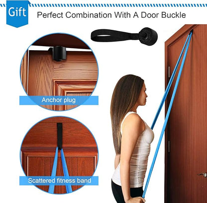 Resistance Bands Set, 3 Pack Professional Latex Elastic Bands for Home or Gym Upper & Lower Body Exercise, Physical Therapy, Strength Training, Yoga, Pilates, Rehab, Blue & Purple & Pink