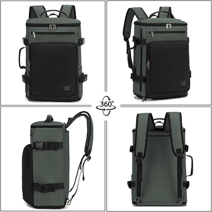 Kalesi Gym Duffle Bag Backpack 4-Way Waterproof with Shoes Compartment for travel Sport Hiking laptop Business-grey