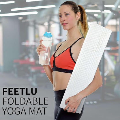 Foldable Yoga Exercise Mat – Lightweight, Anti-Slip, and Easy to Store for Yoga, Pilates, Home Workouts, and Floor Exercises