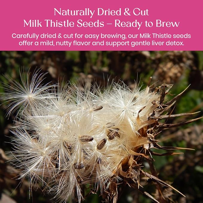 Blendart Milk Thistle Tea Bags 30 Count | Liver Detox & Cleanse Support Herbal Tea | 100% Natural Caffeine-Free Tea for Liver Health, Digestion & Immunity | Detox Herbal Tea for Men & Wome