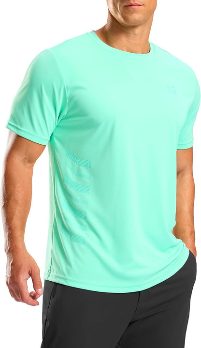G Gradual Men's Workout Shirts Quick Dry Athletic Running T-Shirts Lightweight Moisture Wicking Short Sleeve Sports Gym Tops