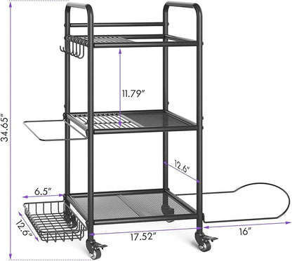 Home Gym Storage Rack Exercise Equipment Storage Organizer for Yoga Mat Dumbbells Kettlebells Foam Roller Yoga Strap & Resistance Bands, Ideal Yoga Mat Holder & Workout Equipment Organizer