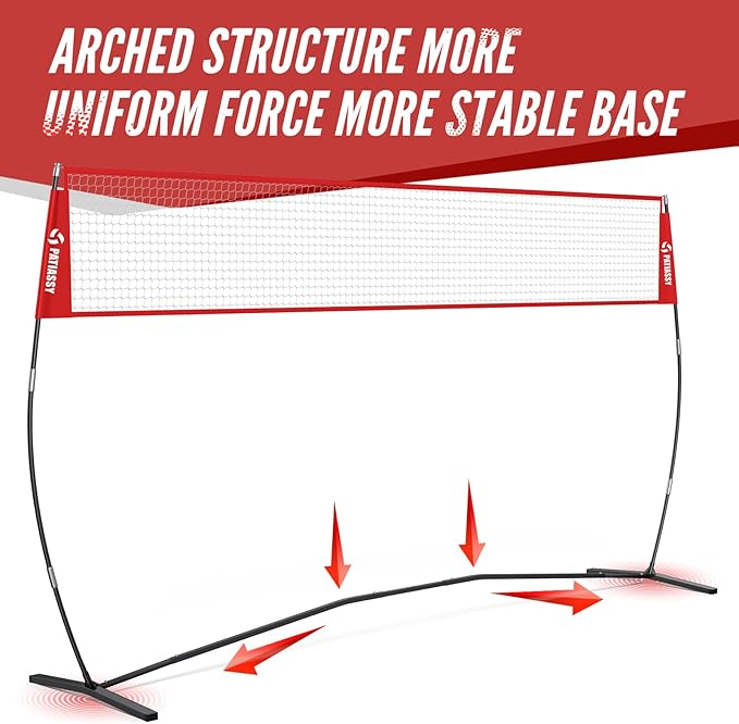 14ft Freestanding Volleyball Practice Net for Indoor or