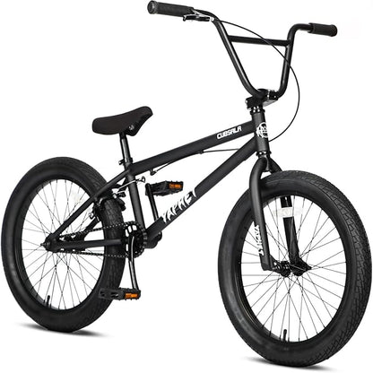 Freestyle BMX Bike, 20 Inch Yaphet Bicycle for Teen Beginner and Adult Riders, Bike with Hi-Ten Steel Frame, Multiple Colors