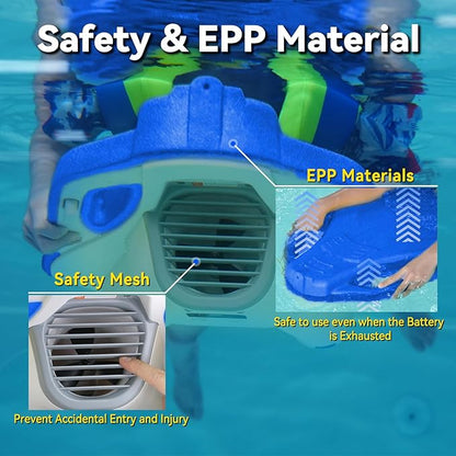 Electric Swimming Kickboard for Kids – 2-in-1 Water Jet & Propeller, Water Scooter Float Board for Swim Training, 6.1kgf Thrust, 24V/4.6Ah Battery, 45 Min Runtime, Load 198 lbs, Summer Pool Toy