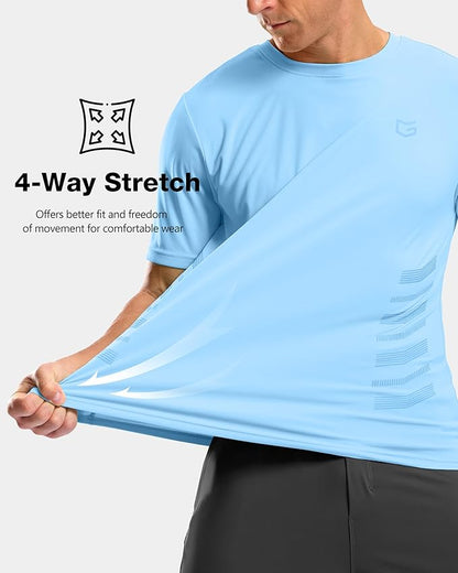 G Gradual Men's Workout Shirts Quick Dry Athletic Running T-Shirts Lightweight Moisture Wicking Short Sleeve Sports Gym Tops