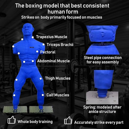 Freestanding Punching Bag Boxing Dummy for Adults Fighting Bag Stand Kick Boxing Mannequin Training Dummy Martial Arts