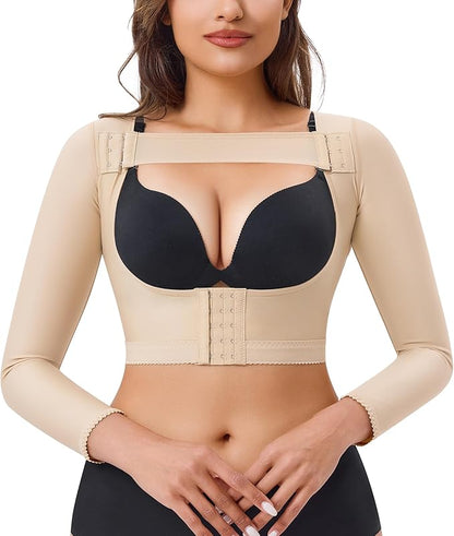 LANCS Women Upper Arm Shaper Post Surgical Compression Sleeves Slimmer Tops Posture Corrector Vest Shapewear