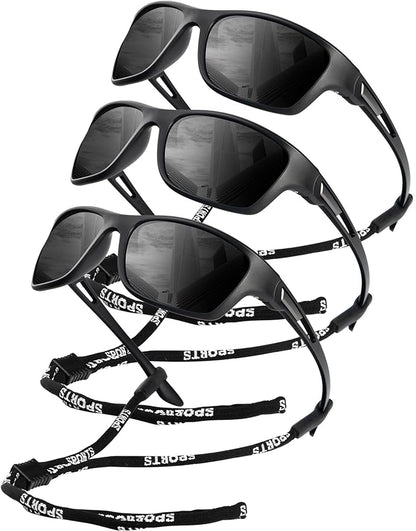 KALIYADI Polarized Sunglasses for Men, Sports Sun Glasses for Driving Cycling Fishing with UV protection