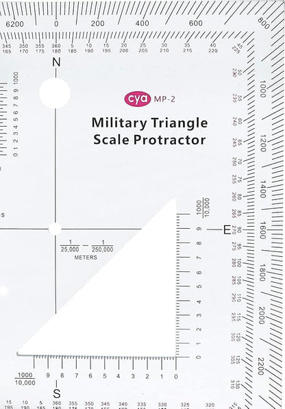 1.2mm Transparent Plastic Military UTM/MGRS Coordinate Scale Map