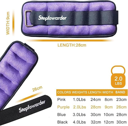1-4 Lbs Ankle Weights Pair Set with Adjustable