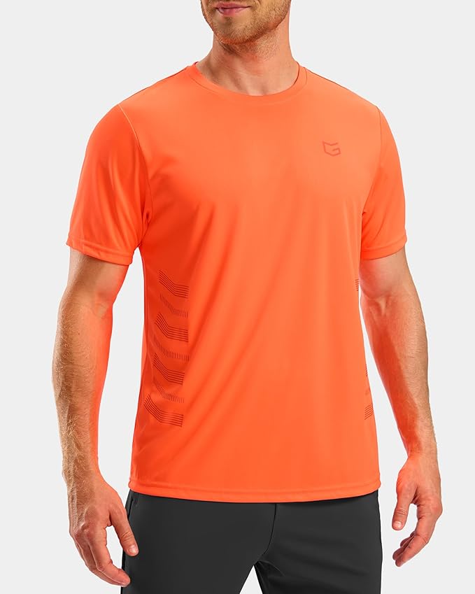 G Gradual Men's Workout Shirts Quick Dry Athletic Running T-Shirts Lightweight Moisture Wicking Short Sleeve Sports Gym Tops