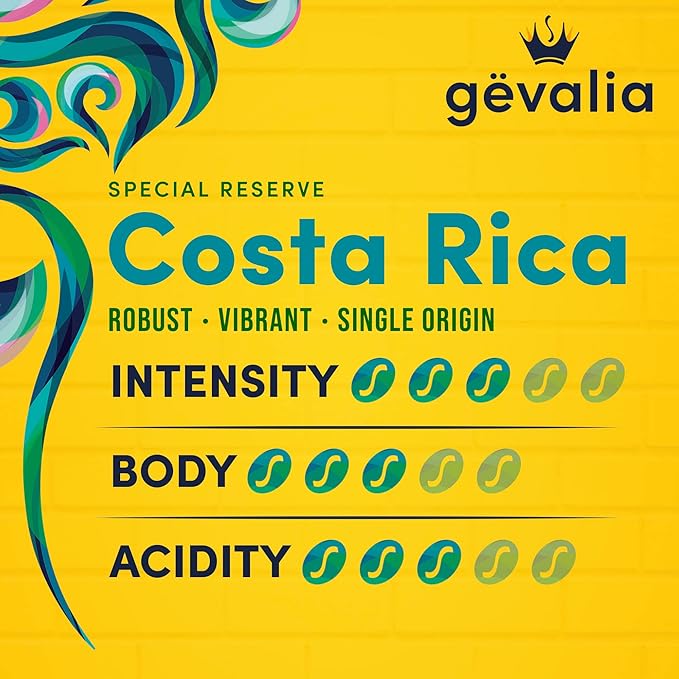 Gevalia Special Reserve Costa Rica Single Origin Medium Roast Ground Coffee (10 Oz Bag) (Pack of 4)