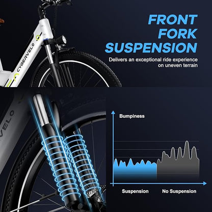 1000 Peak Electric Bike for Adults,up 80 Miles Removable Battery Ebike, 26" Electric E Bike with 7-Speed,Adult Electric Bicycles for Commute Beach Snow Womens All Terrain