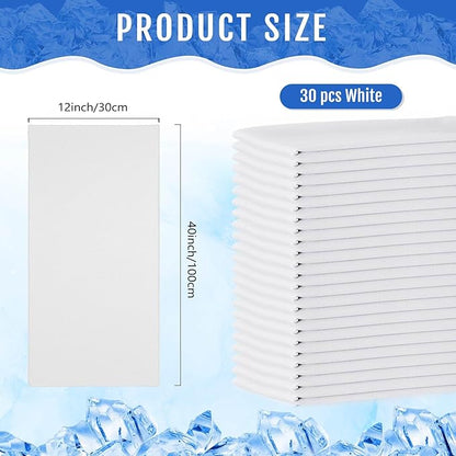 Hosuly 30 Pack Cooling Towels, 40"x12" Ice Breathable Soft Chilly Sweat Rag Microfiber Workout Rags for Gym Cooling Towels for Neck and Face for Yoga Golf Sport Running