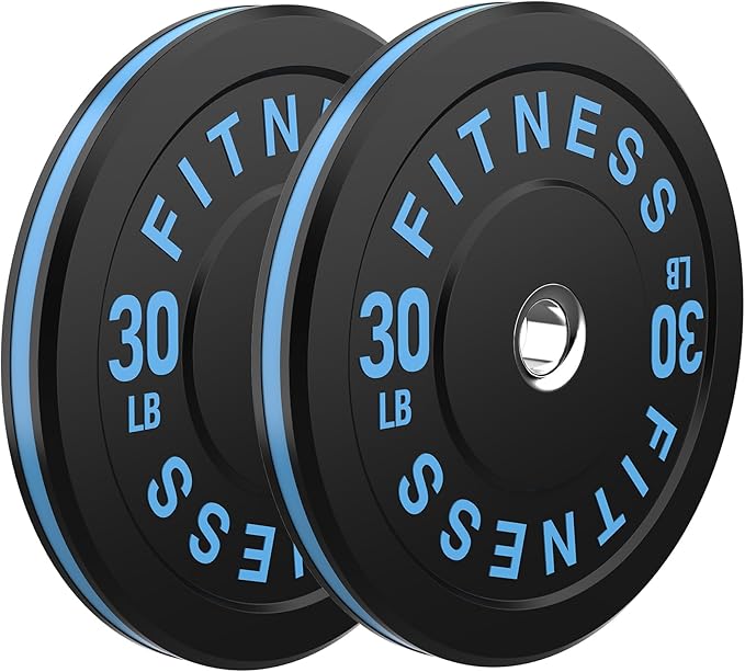 2 Inch Bumper Plates，10-500lbs，Barbell Rubber Olympic Weight Plates Set for Home Gym, Strength Training & Weight Lifting, Multiple Options Colors
